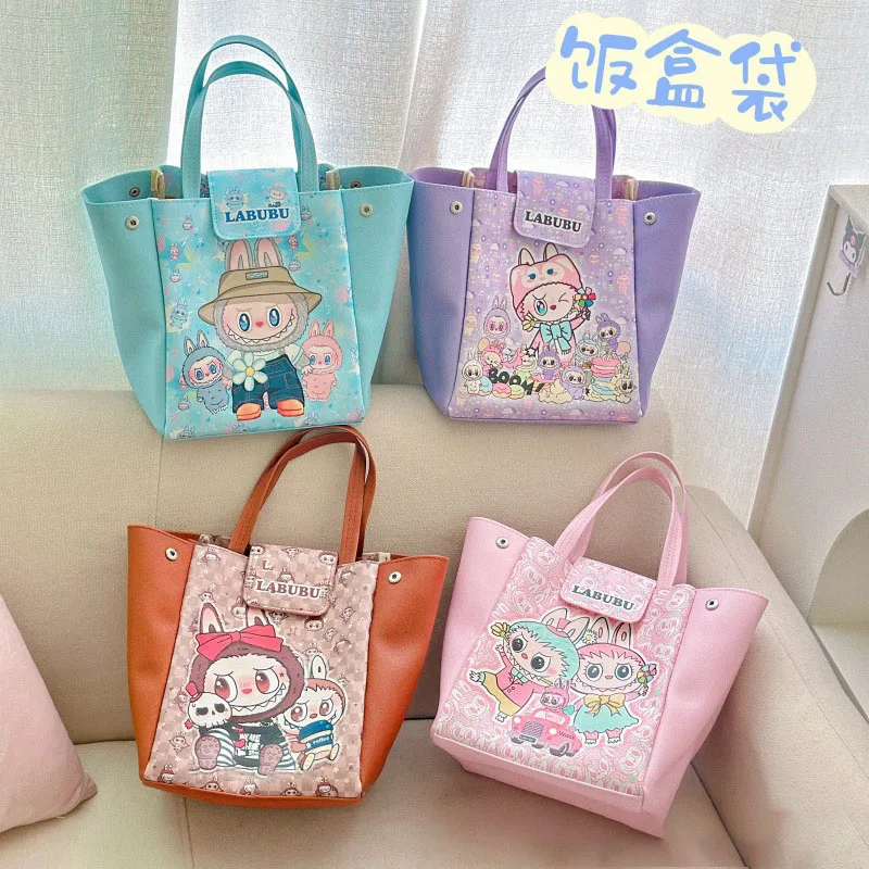 

New lunchboxBag Cartoon Insulated Thermal Handbag Cute Student Back To School Meal Storage Pouch Pink Girls Food Bags Gift