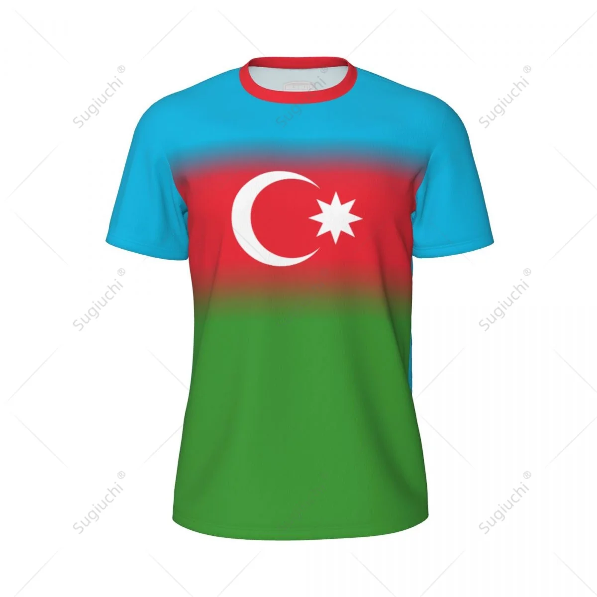 Sports Mesh T-shirt Azerbaijan Flag For Running Bike Soccer Tennis Football Fitness Tees 3D Printed Custom