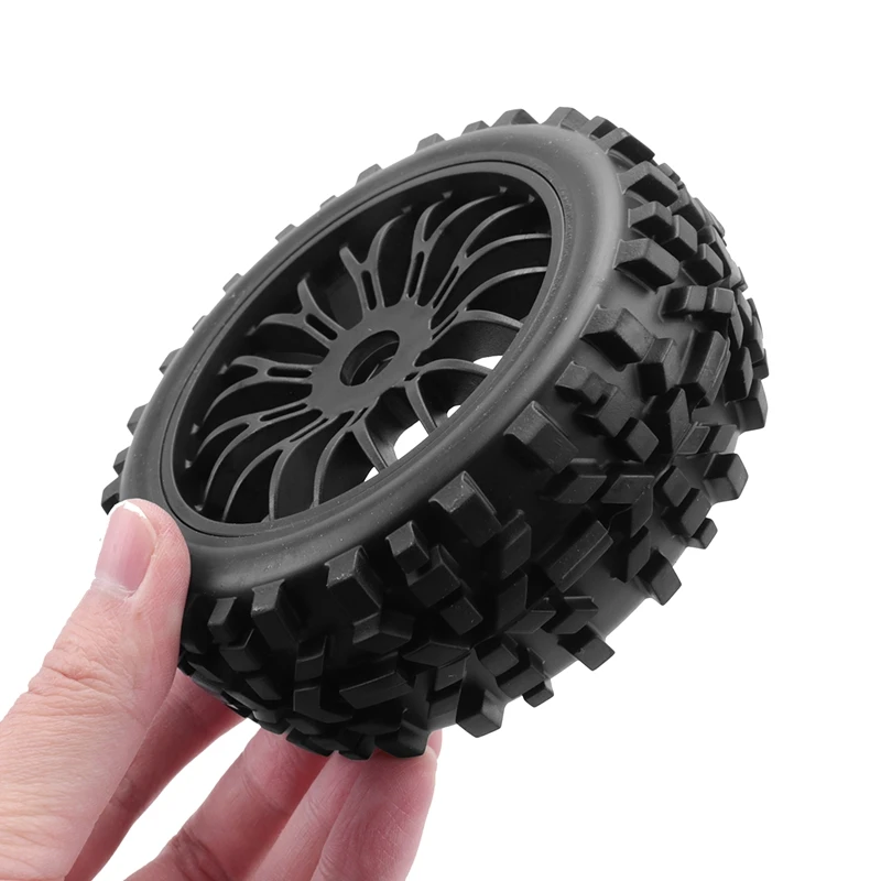 4Pc RC Buggy Wheels And Tyres With Hex 17Mm Wheels Rims 1/8 Scale Off-Road Car For 1:8 RC On-Road Buggy Car