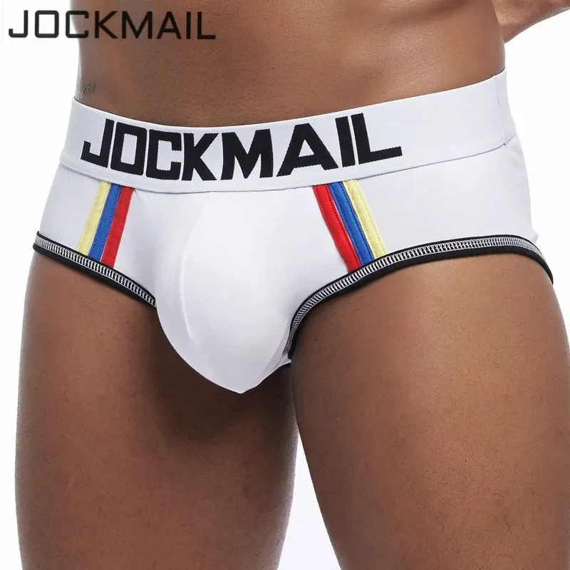 JOCKMAIL Brand Cotton Men Underwear Brief Sexy Gay Penis Pouch Push up calzoncillos hombre slip cueca Gay Underwear male panties