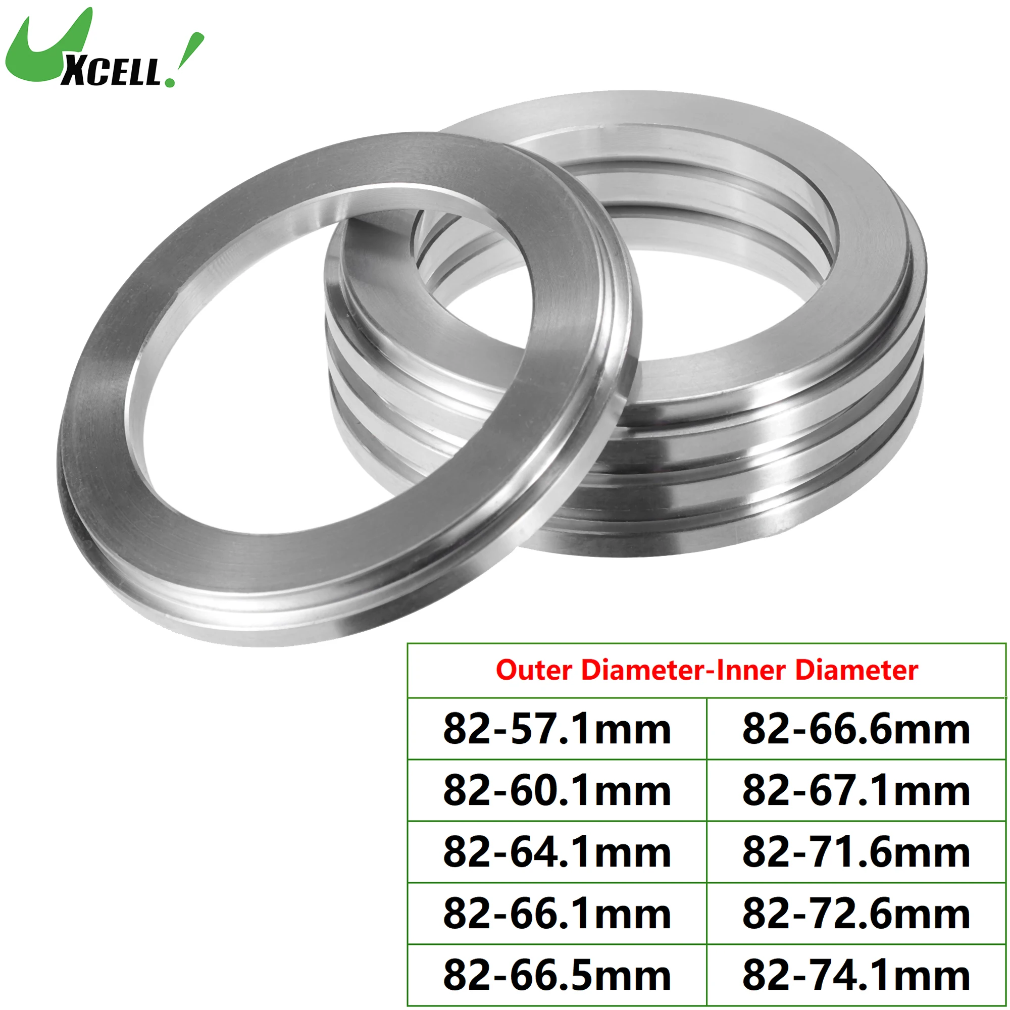 

UXCELL 4pcs OD 82mm to ID 57.1mm 66.1mm 66.5mm 72.6mm 74.1mm Aluminum Alloy Car Hub Centric Rings Wheel Bore Center Spacer