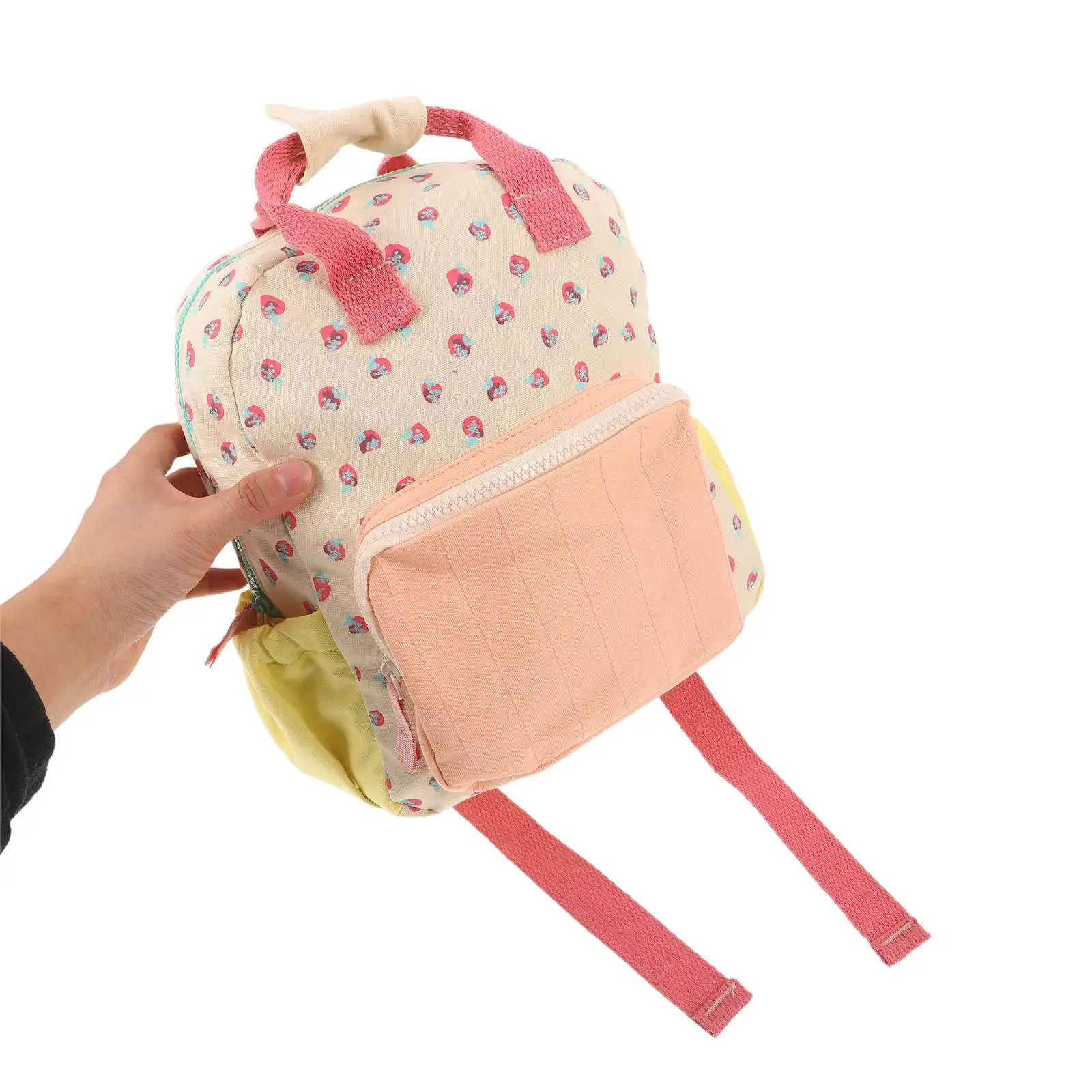 cartoon-strawberry-backpack-for-kids-girls-pink-toddler-school-bag-preschool-daycare-travel-lightweight-comfortable-adjustable