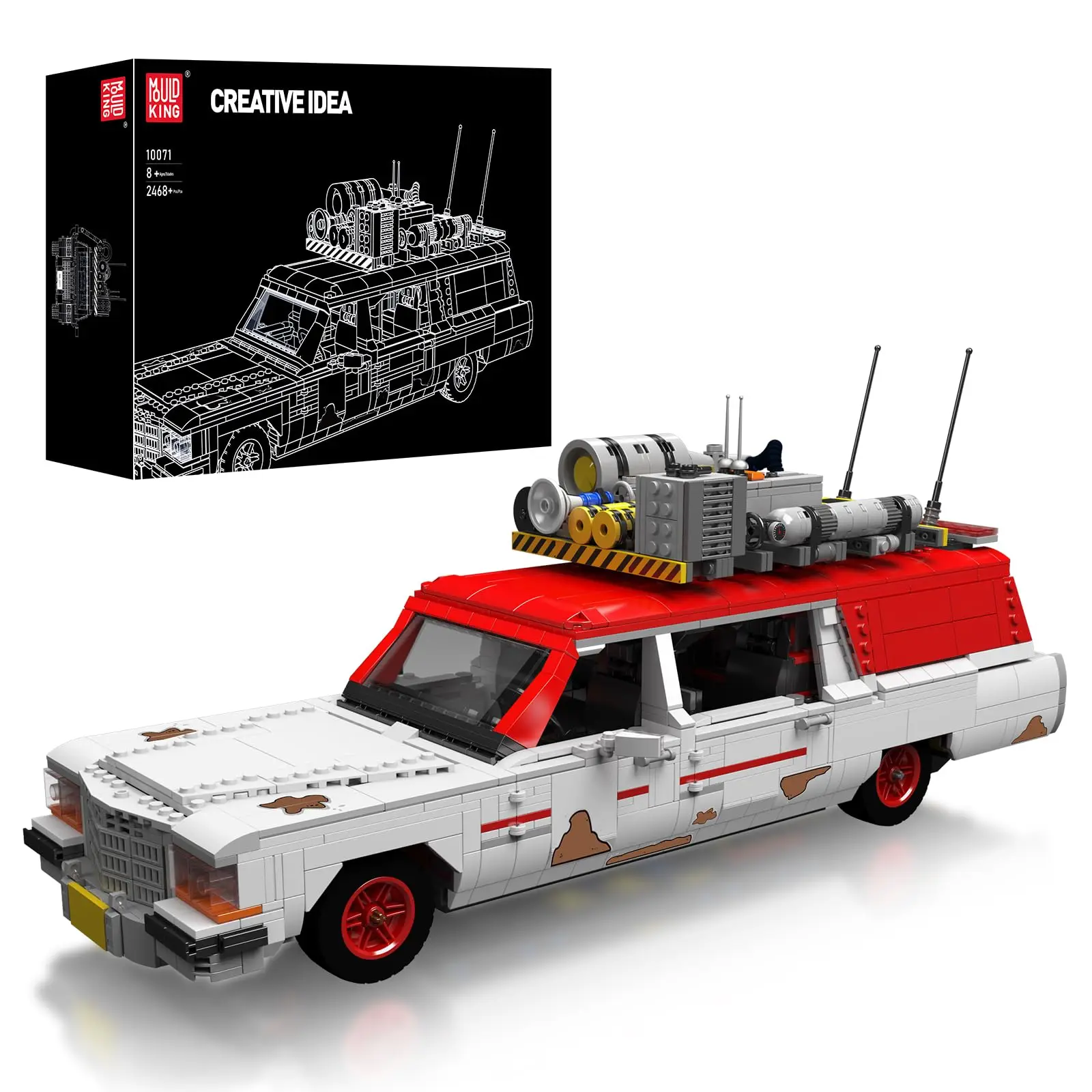 

Mould King 10071 Ghost Hunting Bus model Brick Building Blocks Toys Technics Car Gift For Kids