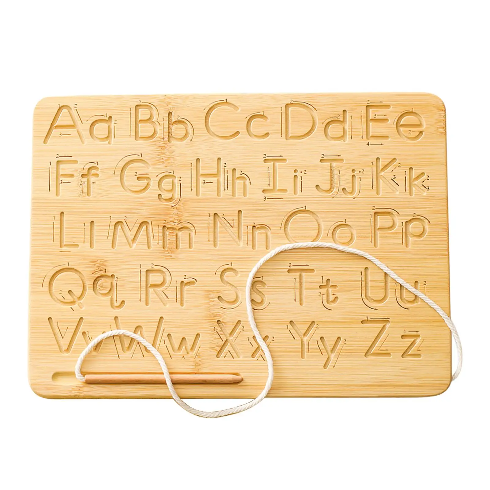 Letter Practicing Board Wooden Gifts for Kid 3 Years Old with Pen Writing Tools Toddlers 2 in 1 Montessori Toy Tracing Board