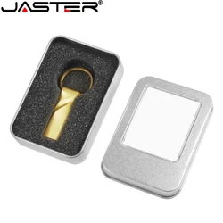 JASTER – mini clé USB en métal tricolore avec étui, support à mémoire de 16GB 32GB 64GB 128GB, Logo personnalisé gratuit