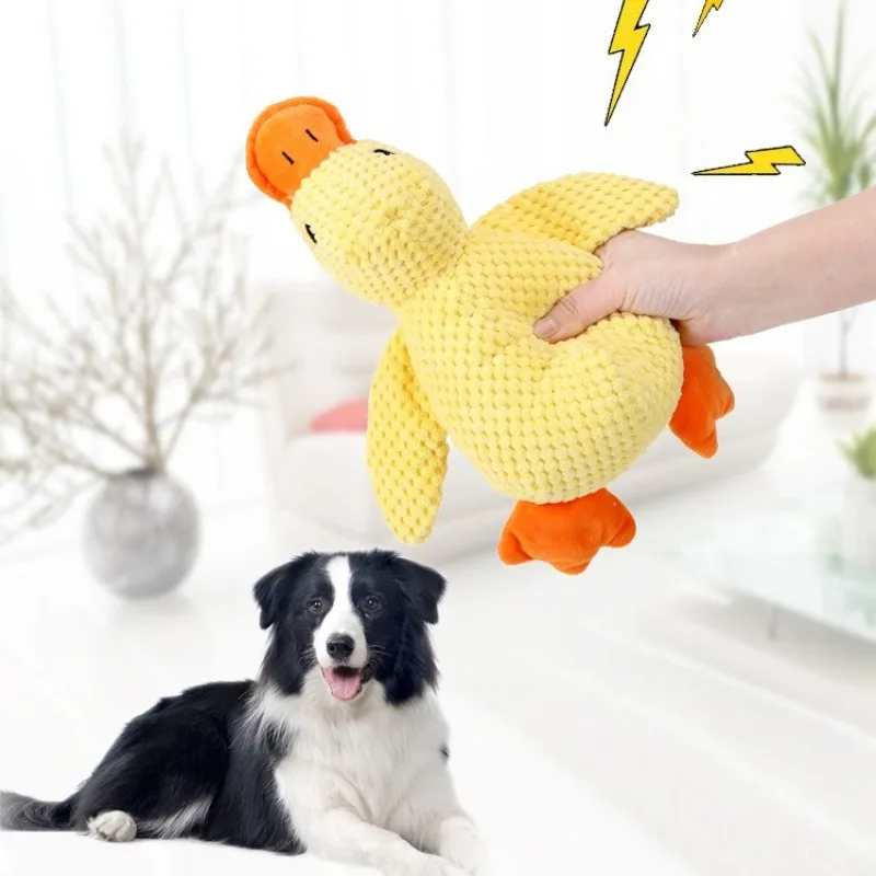 Duck Plush Toy for Dogs Quack-Quack Duck Chew Toy Dog Companion Sleeping Interactive Duck Sound Toy Dog Calming Ducks Dogs Toys