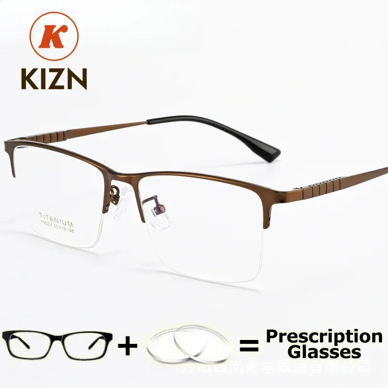 

Оптические линзы KIZN с фотохромным покрытием по рецепту, очки из оптического ацетата для мужчин, антибликовые, с диоптриями, от синего света, для коррекции близорукости