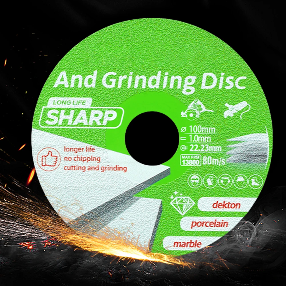 

Glass Cutting Disc Multi-Function Diamond Cutting Disc Portable Flat Angle Grinder Blade for Porcelain Jade Granite