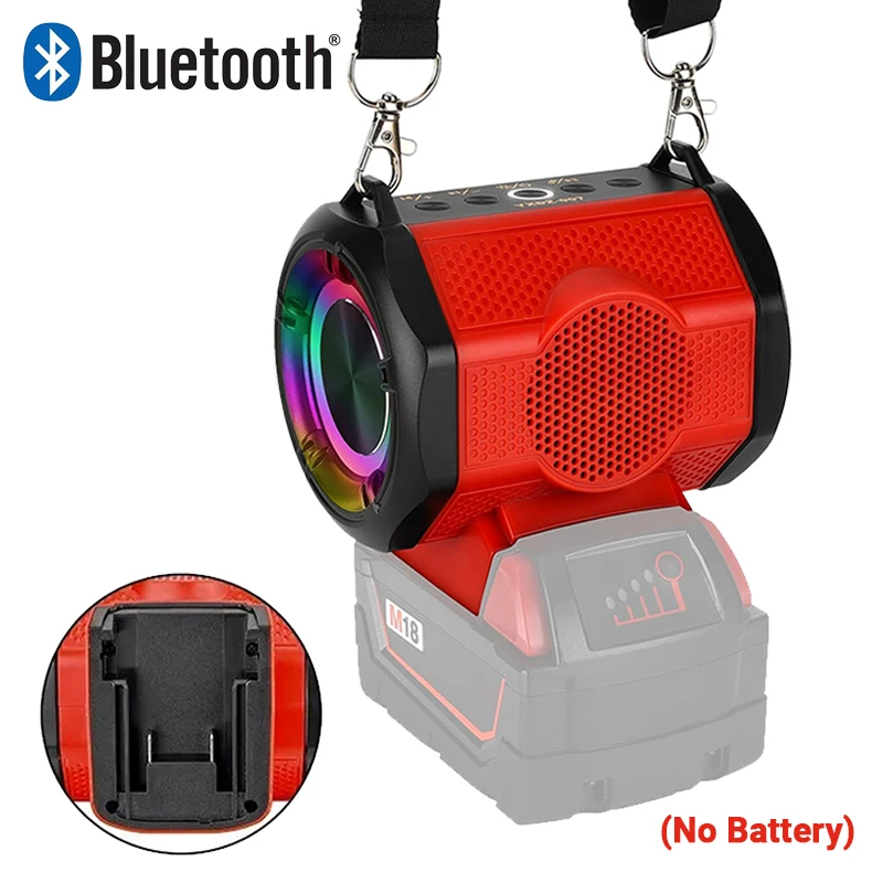 

Bluetooth Speaker for Milwaukee M18 18V Li-ion Battery,Cordless Small Speaker for Jobsites, Home&Party (Battery not Included)
