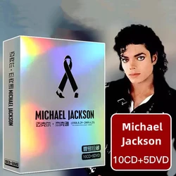 King of pop Michael Jackson Music CD Greatest Hits Album 10pcs Music Record+5DVD Cosplay Walkman Car Soundtracks Box Collection