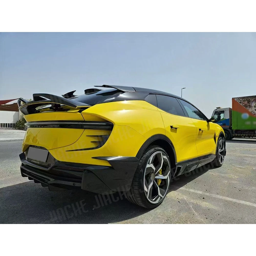 JIACHE Dry Carbon Fiber For Lotus Eletre Rear Bumper Diffuser Spoiler Splitter Rear Front Bumper Lip Exterior Accessories