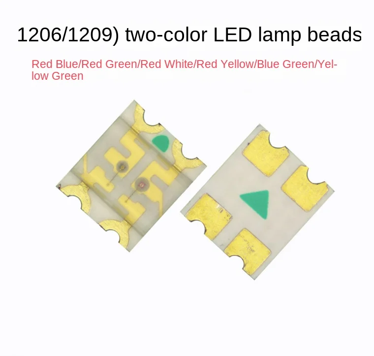 1206/1209 two-color red, blue, red, white, blue, green, red, yellow, green light emitting tube 3227 indicator LED lamp beads