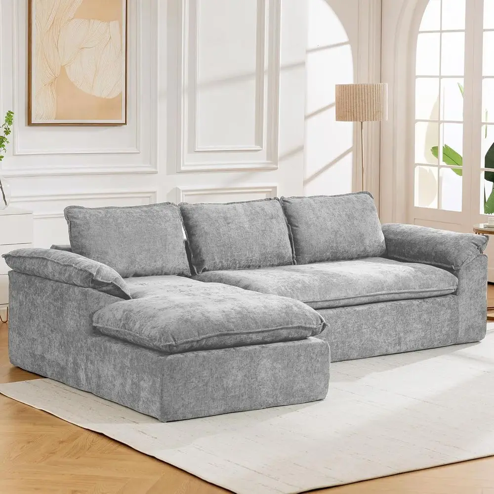 

108 inch Modular Sectional Sofa, Deep Seat Cloud Couch, Modern 3 Seat Upholstered L Shaped Boneless Design, No Assembly Required