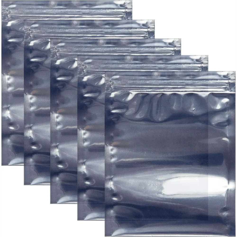 100pcs PET self-sealing bags, anti-static self-sealing bags for PCB electronic chips, re-sealable packaging bags, jewelry bags