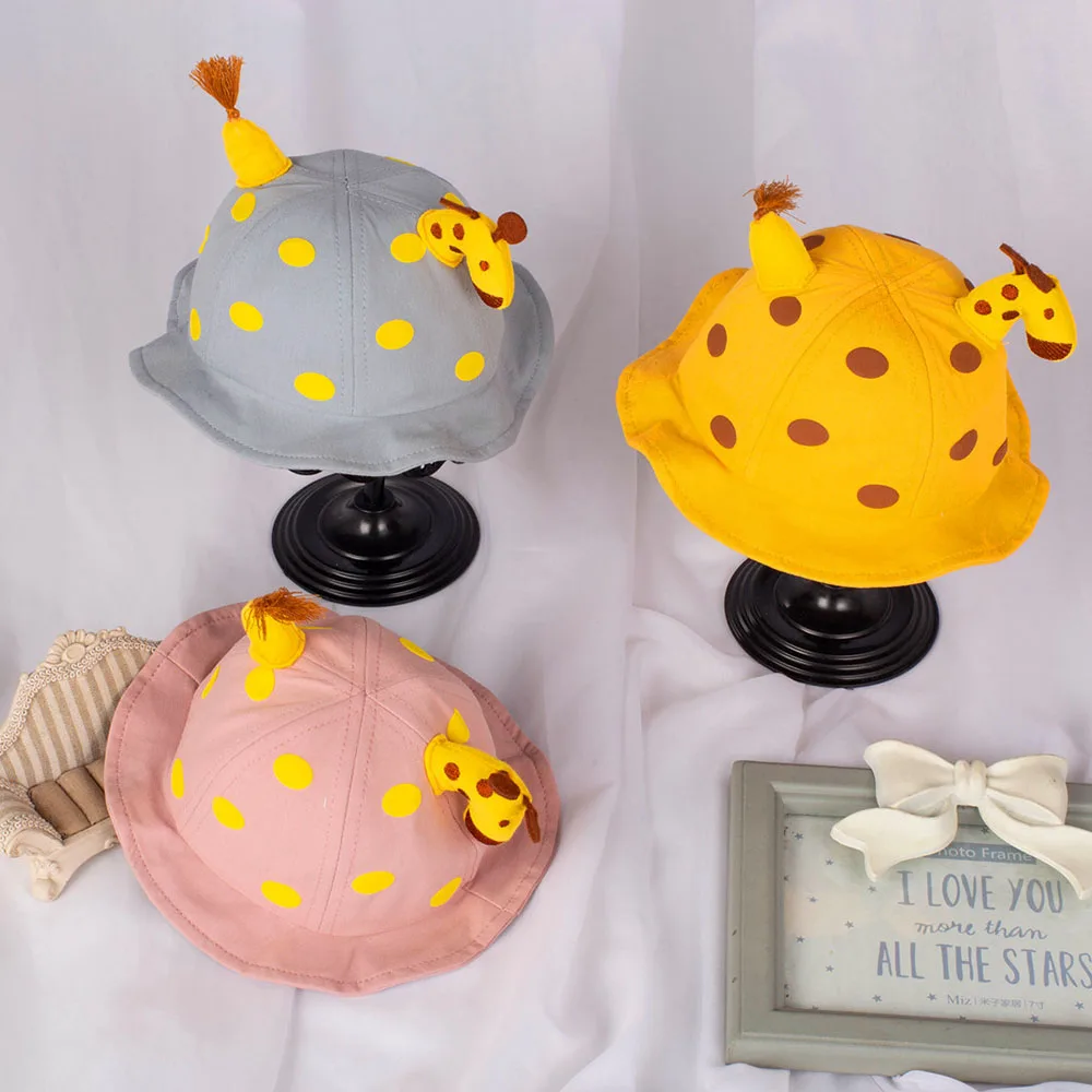 

Baby Cartoon Deer Sun Hat Spring Summer UV Protection Fisherman Bucket Cap for Boys Girls 6-24 Months Toddler Sunshade Hat