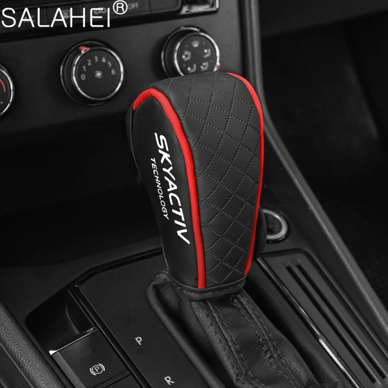 New For Mazda Skyactiv Technology Logo 3 6 CX 5 CX3 Car Center Console Gear Shift Knob Cover Handle Case Interior Accessories