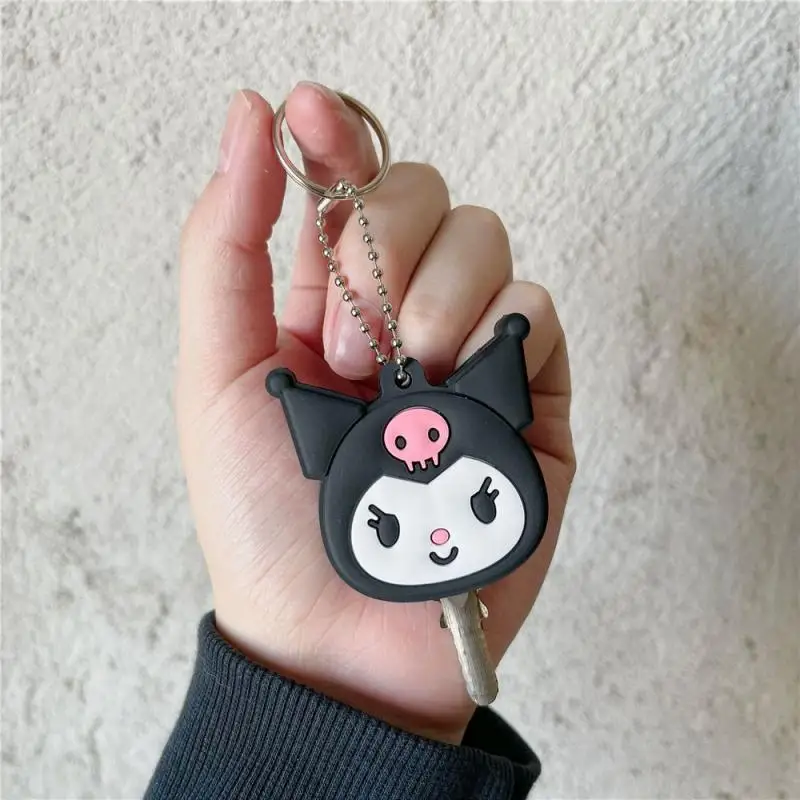 Kawaii أنيمي كيتي ميلودي كورومي المفاتيح سيليكون غطاء ذكي مفتاح حافظة KT القط قلادة ميلودي بطاقة التحكم في الوصول الهدايا