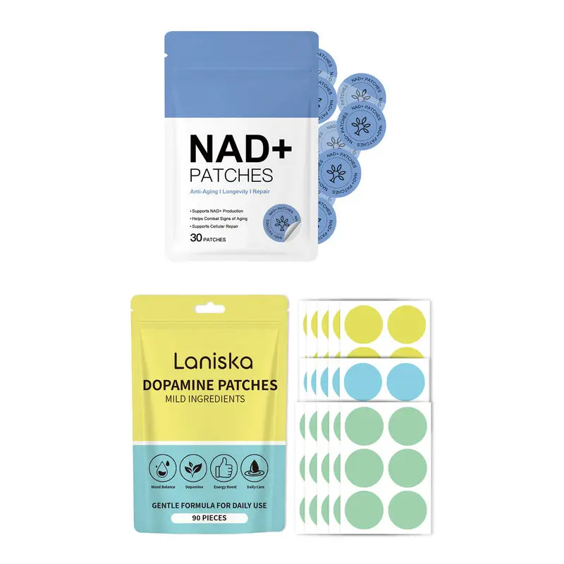 NAD+ & Dopamine Transdermal Patch Bundle Total 120Pcs |    Mood Balance Energy Boost Gentle Skin‑applied Wellness Patches