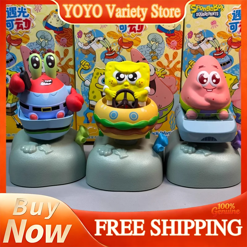 

SpongeBob Light Activated Movable Series Blind Box Lovely Cartoon Desktop Trendy Ornament Ideal Collectible Gifts For Anime Fans