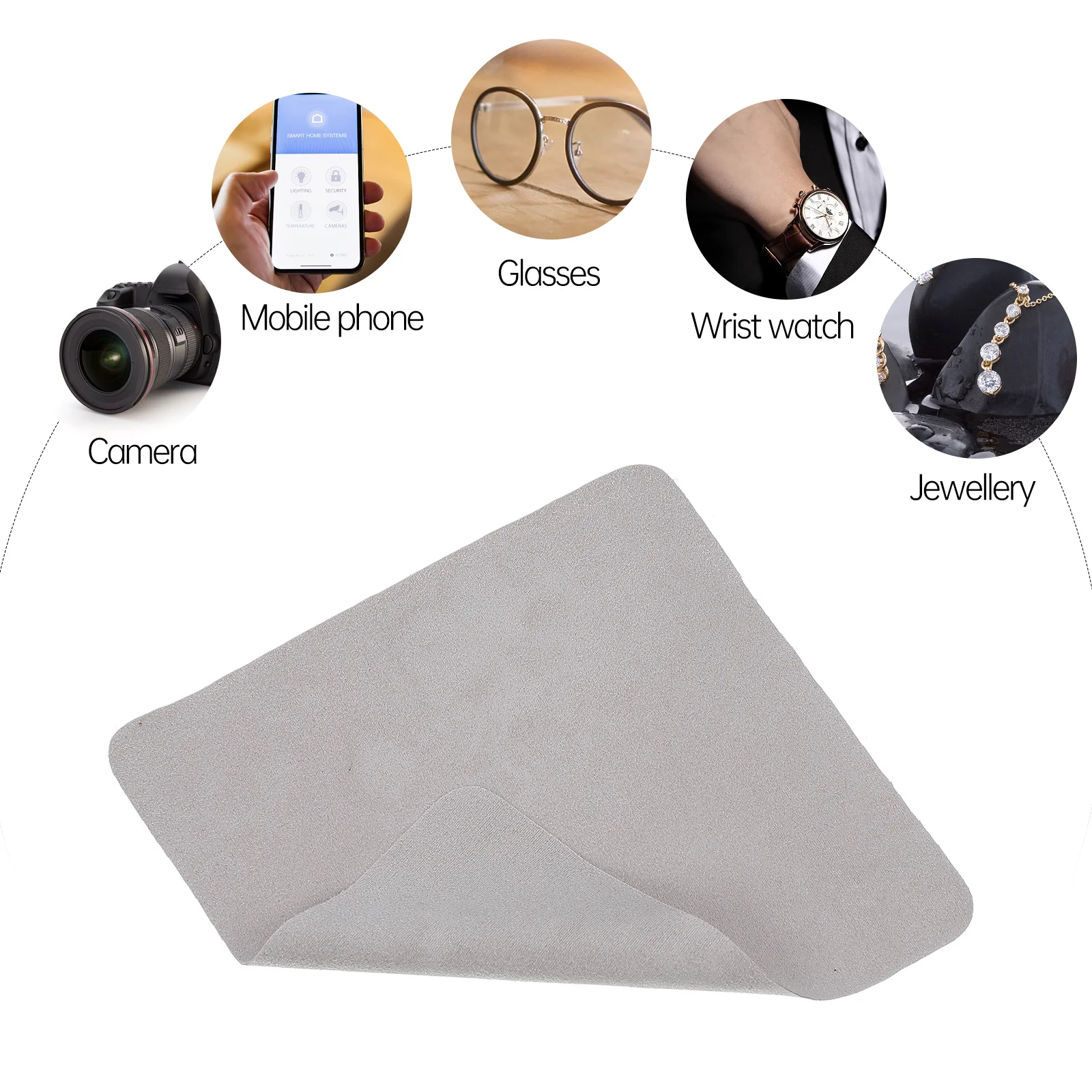 

2Pcs Anti-Fog Glasses Cleaning Cloths Sky-Blue Reusable No Lightweight Portable Eyeglasses Wiping Cloth