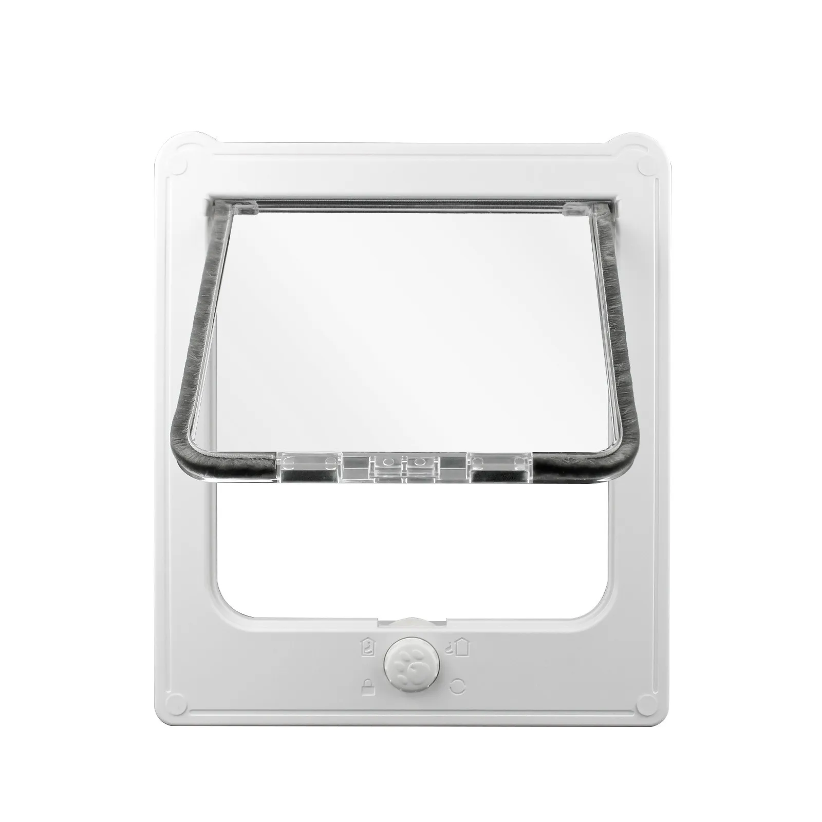 Запирающаяся откидная крышка для кошек, 4-сторонняя запираемая откидная крышка для кошек, дверь для домашних животных с окном, настенный вход, устойчивая к атмосферным воздействиям дверь для кошек с клапаном