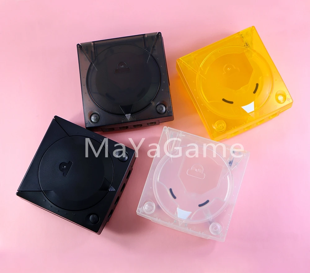 1 conjunto para sega dreamcast dc retro jogo de vídeo substituição escudo plástico translúcido caso console caixas transparentes