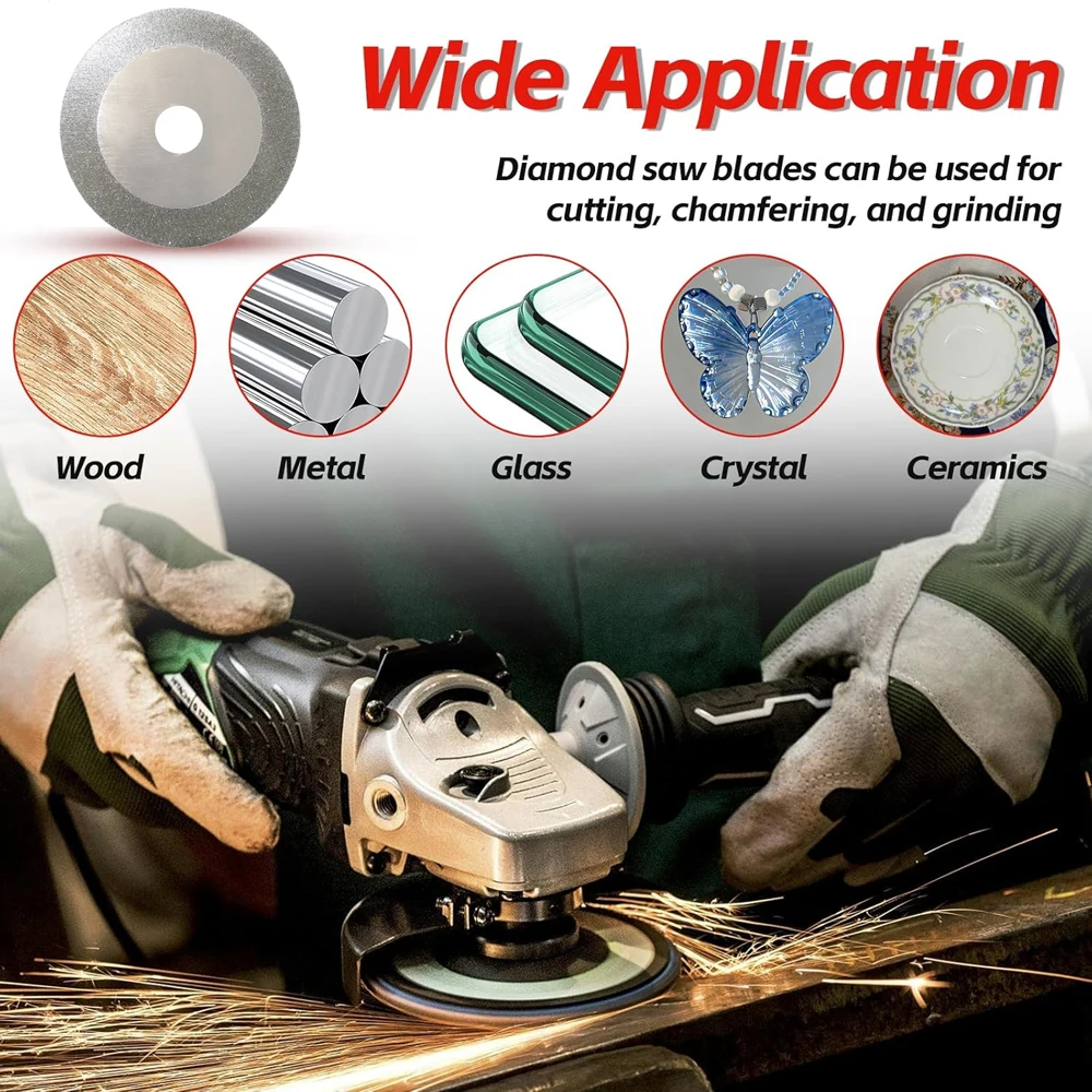 5 قطعة 3 "أسطوانة تقطيع معدنية كربيد شفرة منشار دائري الخشب أسطوانة تقطيع الحجر أسطوانة تقطيع الزجاج لطاحونة الزوايا