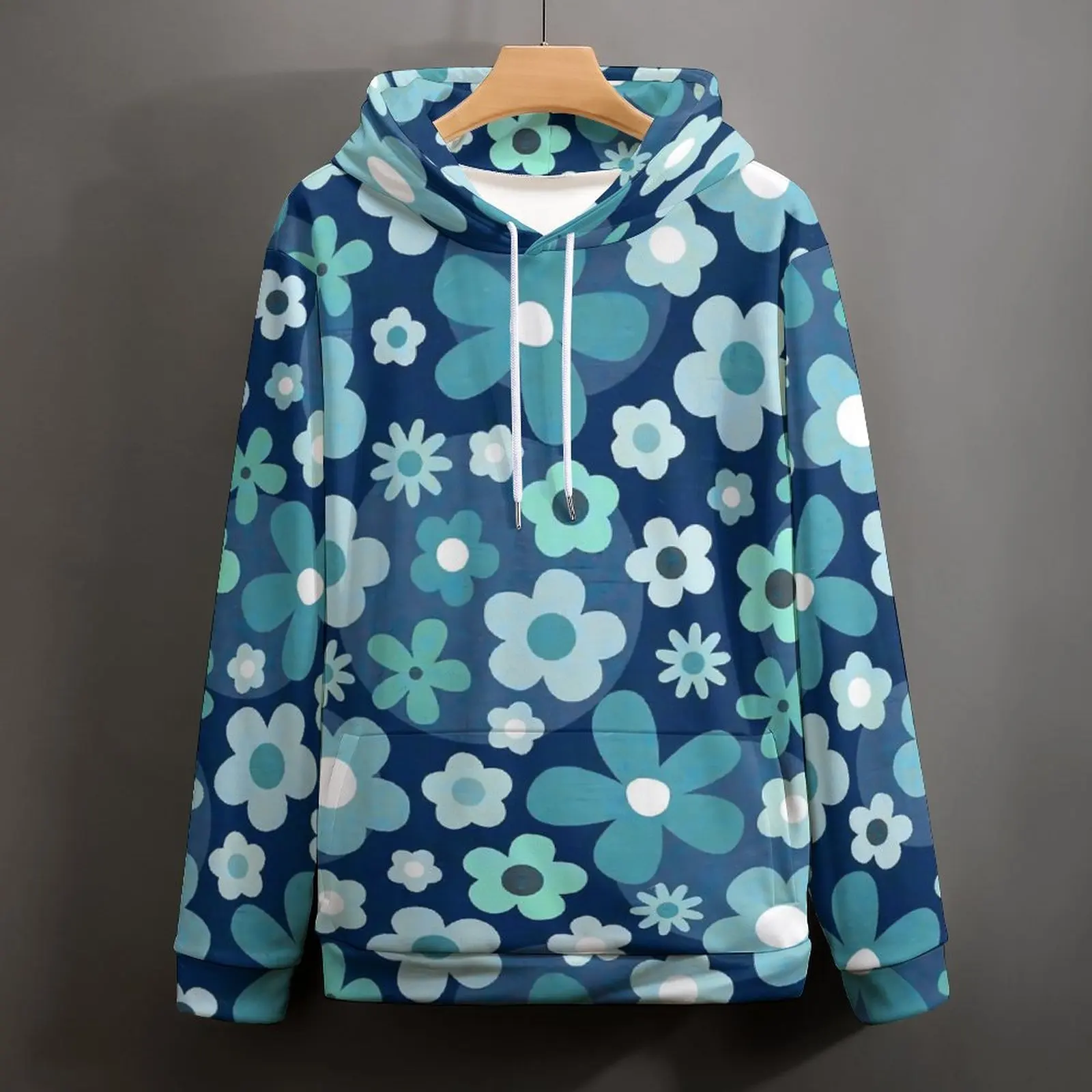 Flower Power Hoodies ditsy Blumen Street Fashion Overs ize Hoodie weibliche Langarm y2k Grafik Casual Sweatshirts