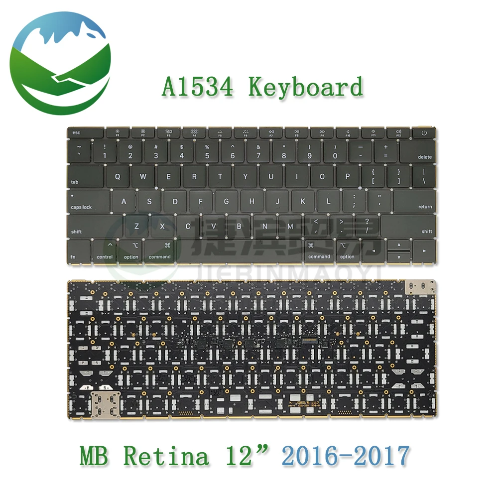 

A1534 US Keyboard For Apple Macbook Retina 12" A1534 US UK EU English French Russian Keyboard Replacement 2016 2017 Year