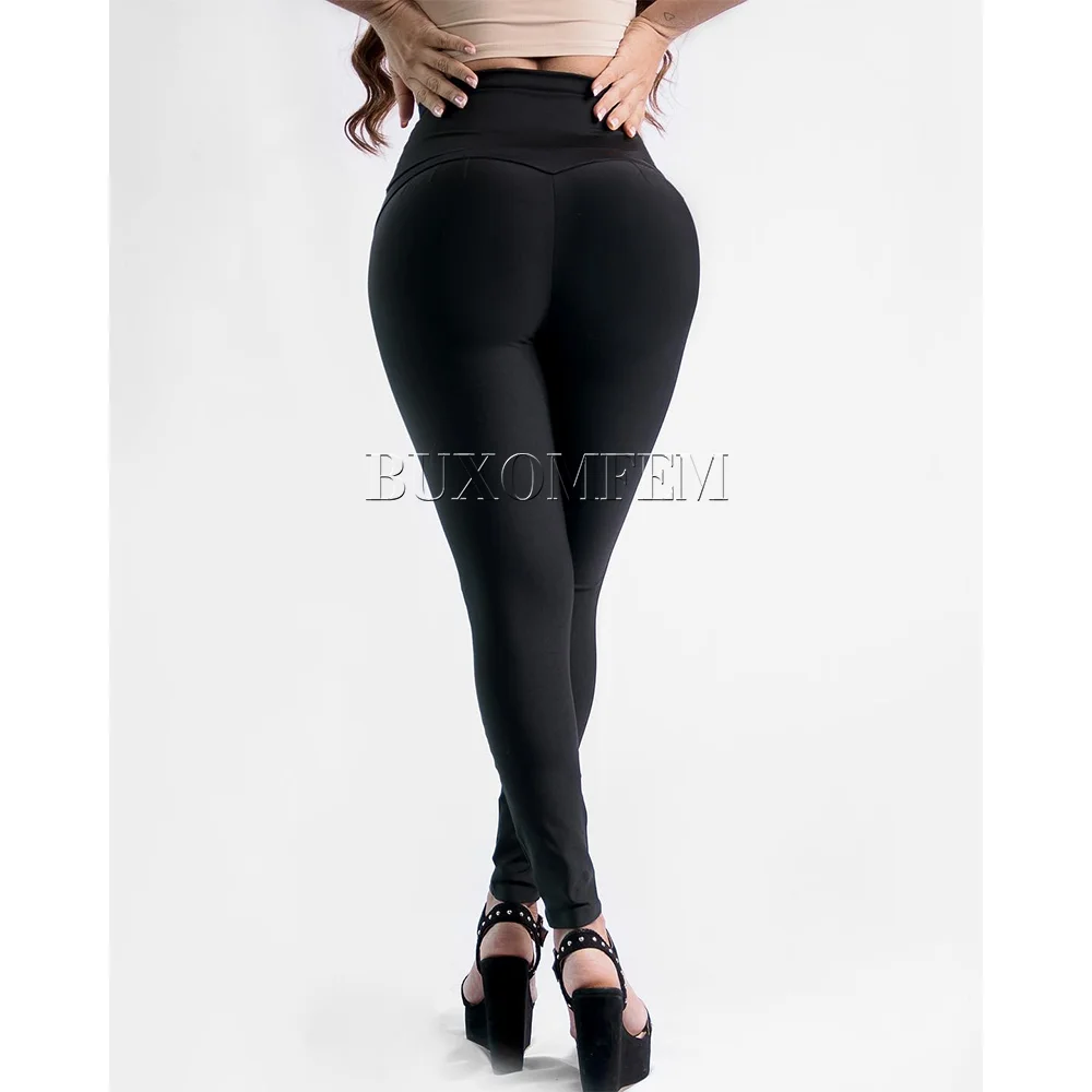 Pantalones vaqueros rectos suaves de modelado para mujer, Leggings de cintura alta, elásticos, elegantes y cómodos, otoño