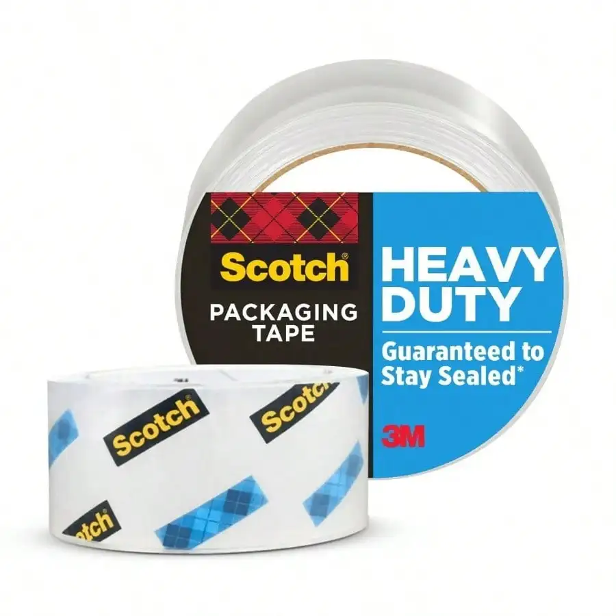 

3-Pack Heavy Duty Packaging Tape 1.88x54.6yd, Strong Shipping Tape for Boxes & Moving, Extra Adhesive Cardboard Sealer