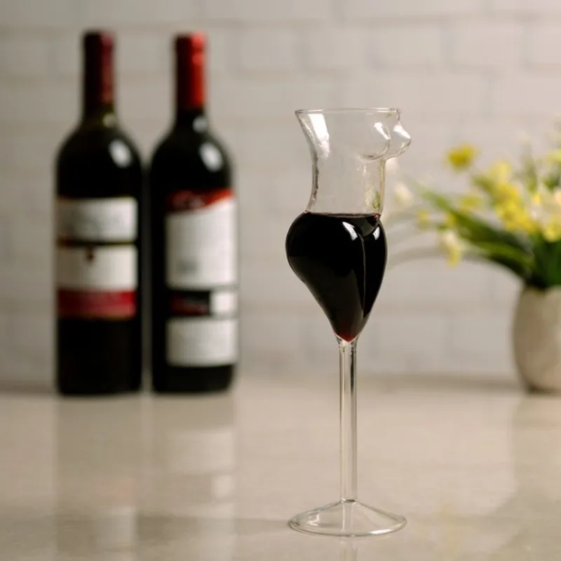 Creative Cocktail Glass Girl Body Shape Glass Cup Crystal Glass Wine Goblet Glass Champagne Borosilicate Beauty Goblet Cup
