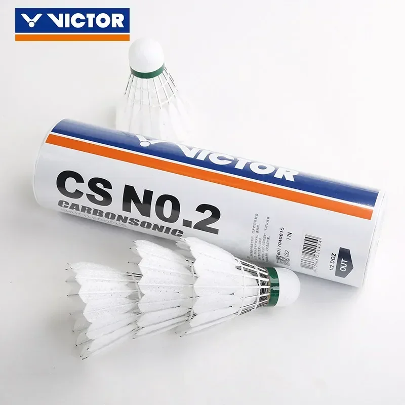 Мяч для бадминтона VICTOR CS1 CS2 NCS Carbonsonic, сделанный вручную, из углеродного волокна, прочный и устойчивый УГЛЕРОДНЫЙ