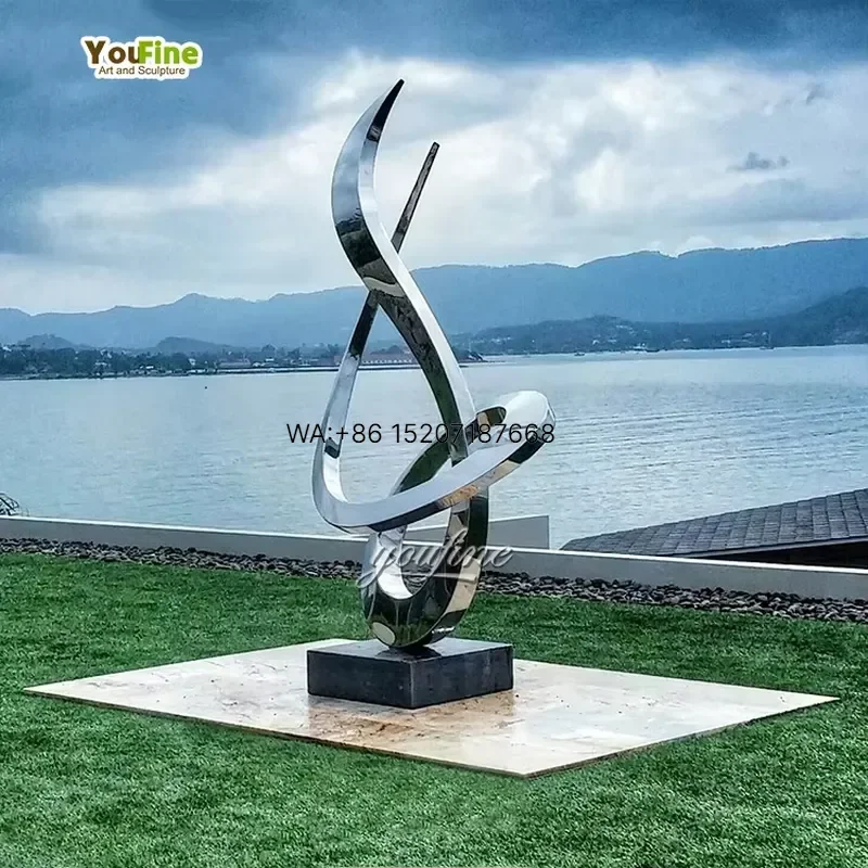 Wmwmnu for Popular Modern Outdoor Garden Design Abstract Growth Art Stainless Steel Sculpture