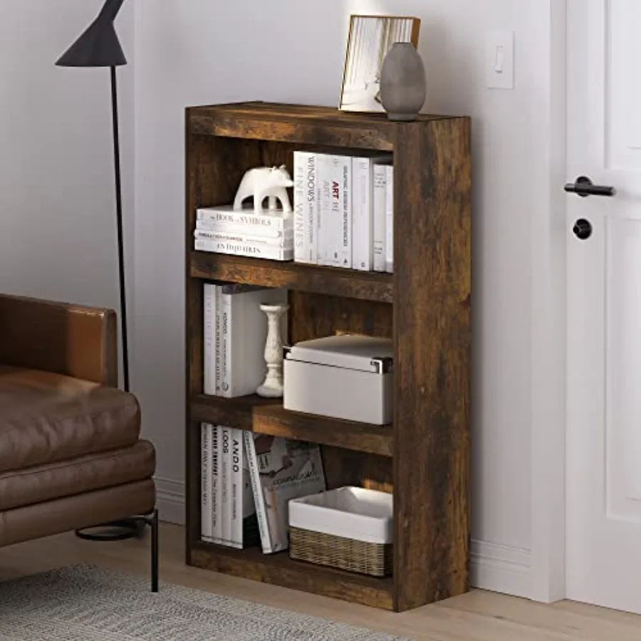 

Jaya Book Shelf, Modern Bookshelf with Adjustable Shelf, Bookcase with Open Shelf, 9.5 x 24.5 x 40.3, for Organization and Stor