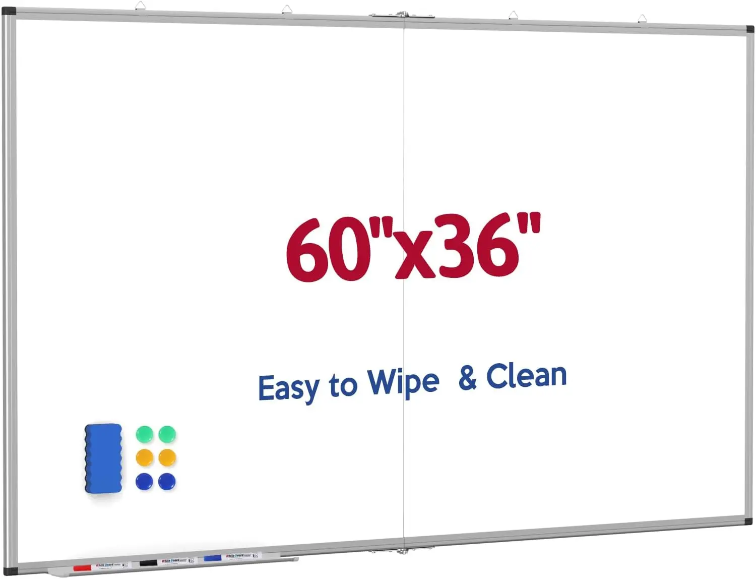 

60x36 Inch Large Whiteboard for Wall, Dry Erase Board with Markers and Magnets for Office Home School