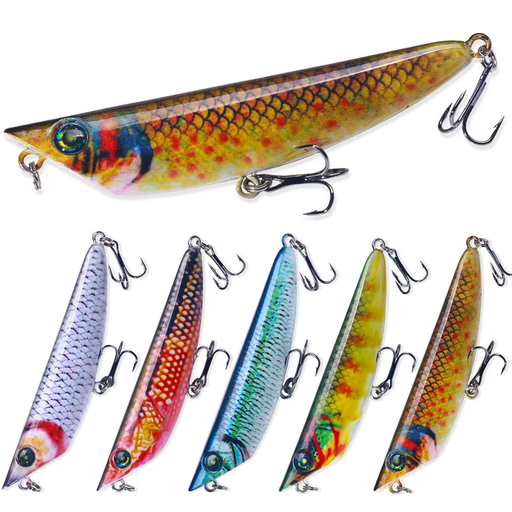 Fishing Lure Topwater Floating Pencil Zara Dog Freshwater Reservoir Saltwater Realistic Hard Bait for Bass Trout Snakehead Perch
