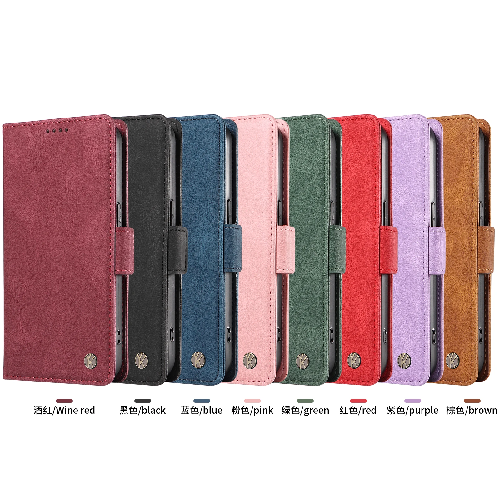 

YIKATU-005 For iPhone 16e 16 15 14 13 Pro Max 12 11 XS XR 7 8 SE2 Magnetic Side Buckle Flip Leather Wallet Case Card Stand Cover