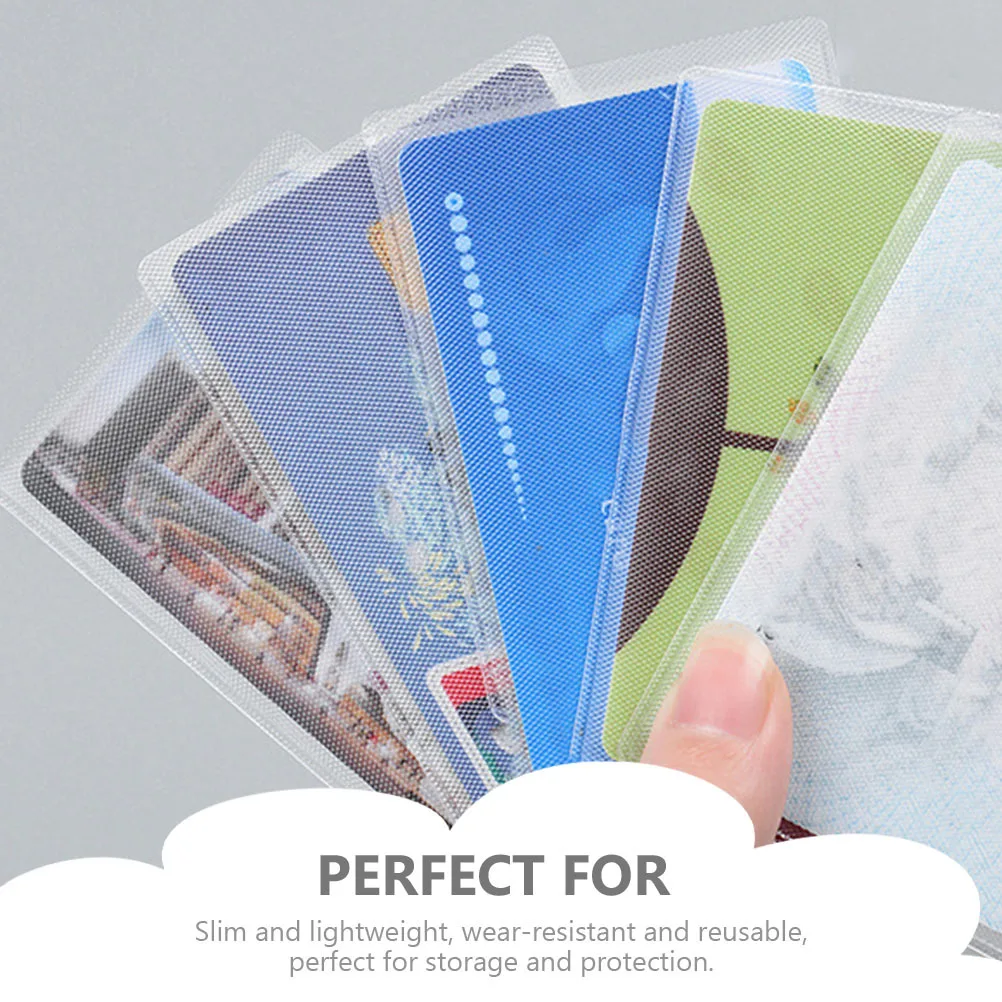 

100pcs Id Card Sleeves Clear Frosted Card Protector For Bank Credit Business Cards Storage Pvc Sleeves Printing