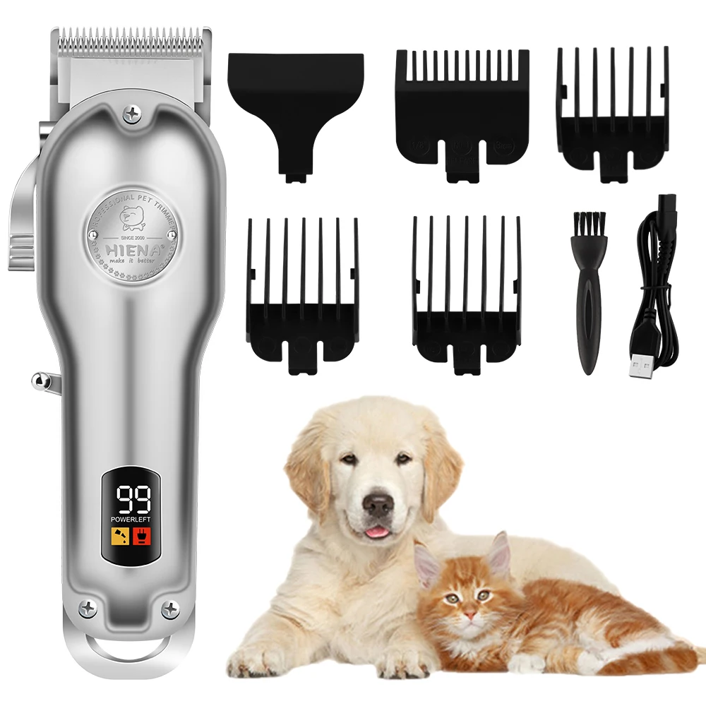 Digital Display Pet Hair Clipper Professional Cutting Machine Dog Hair Trimmer Animal Grooming Shaver Cutter Machine for Cats