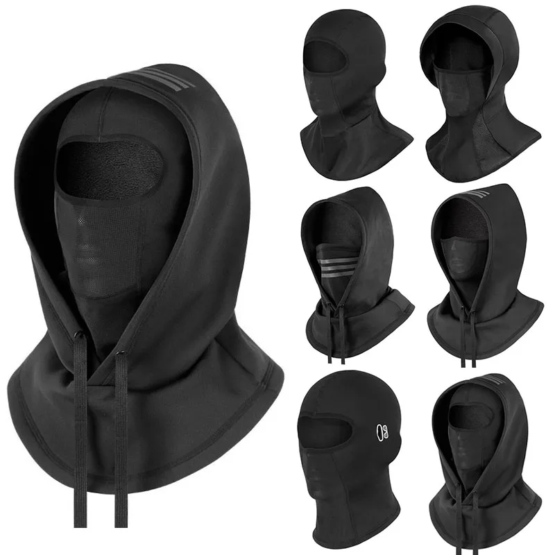 Ski Mask Balaclava Undercap Cycling Face Cover Women Men Balaclavas for Motocycle Winter Warmer Neck One Hole Windproof Bandanas