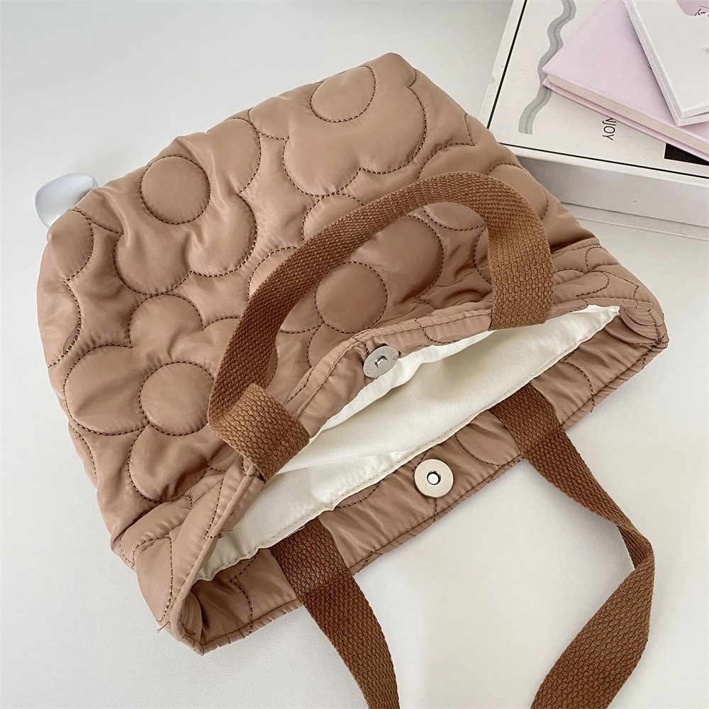 

Элегантная женская коричневая сумка с цветочным принтом, женская пляжная повседневная сумка-тоут с ручками сверху, модные сумки на плечо в стиле ретро