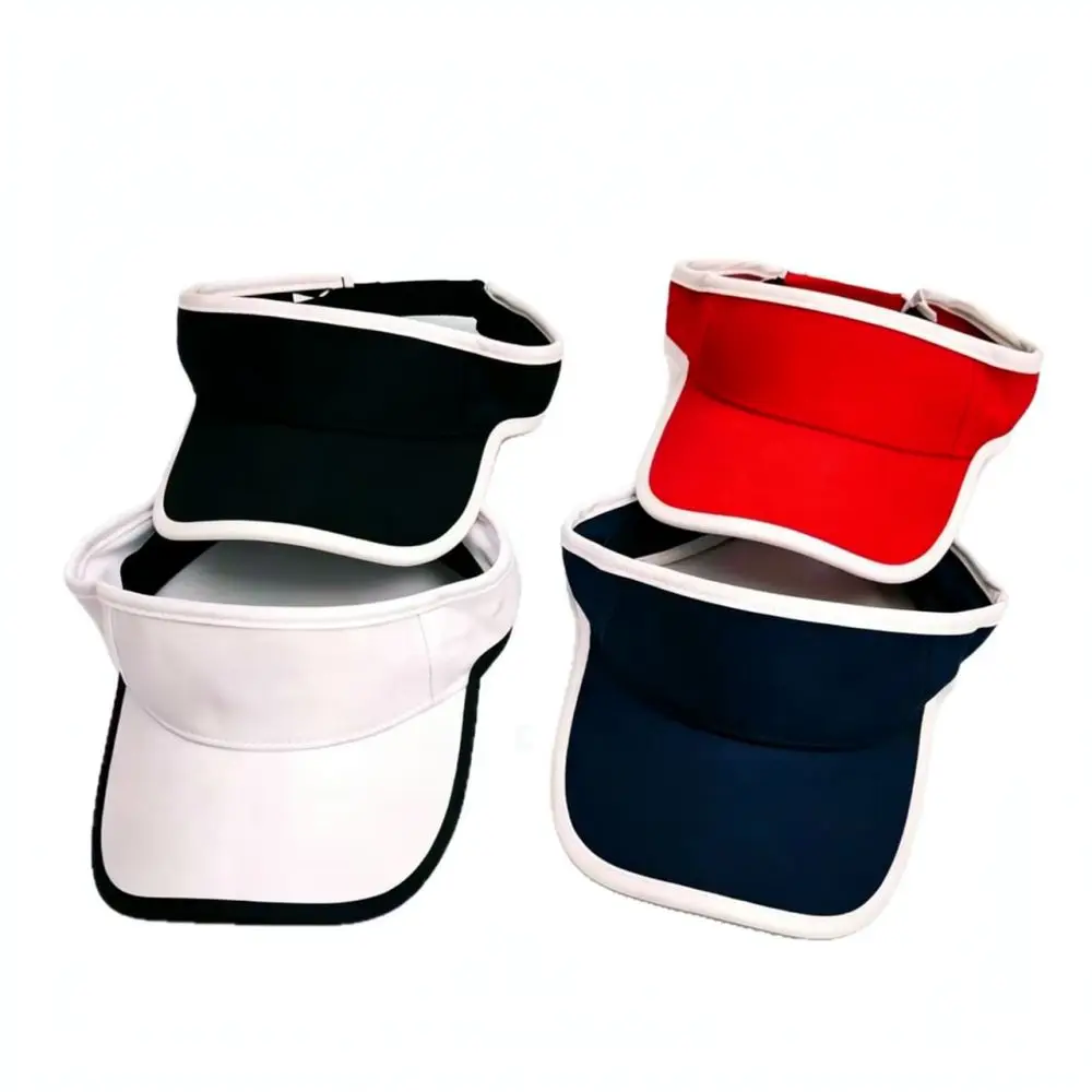 Adjustable Cotton Sun Visor Cap Breathable Unisex Sports Hat For Running Jogging Tennis Outdoor Fitness Protective Headwear