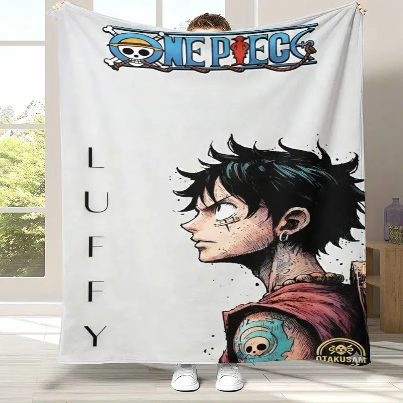 3D Anime Zoro One P-Piece Straw Hat Pirates Soft Flannel Throw Blanket,Cozy Warm Blanket for Bed,Sofa,Living Room,Picnic,Camping