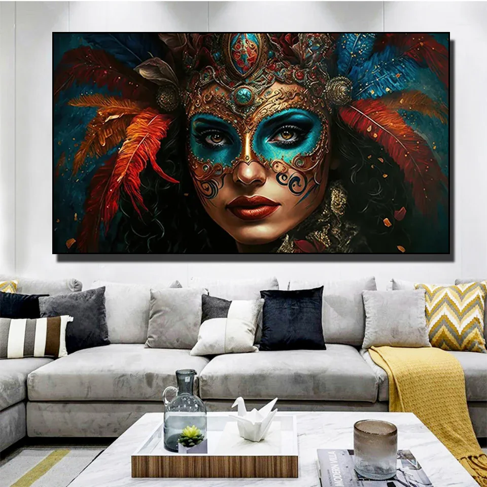 Venetian Mask Fantasy Woman Diamond Mosaic Diamond Painting New 2024 Cross Stitch Kits Full Round Drill Embroidery Home Decor