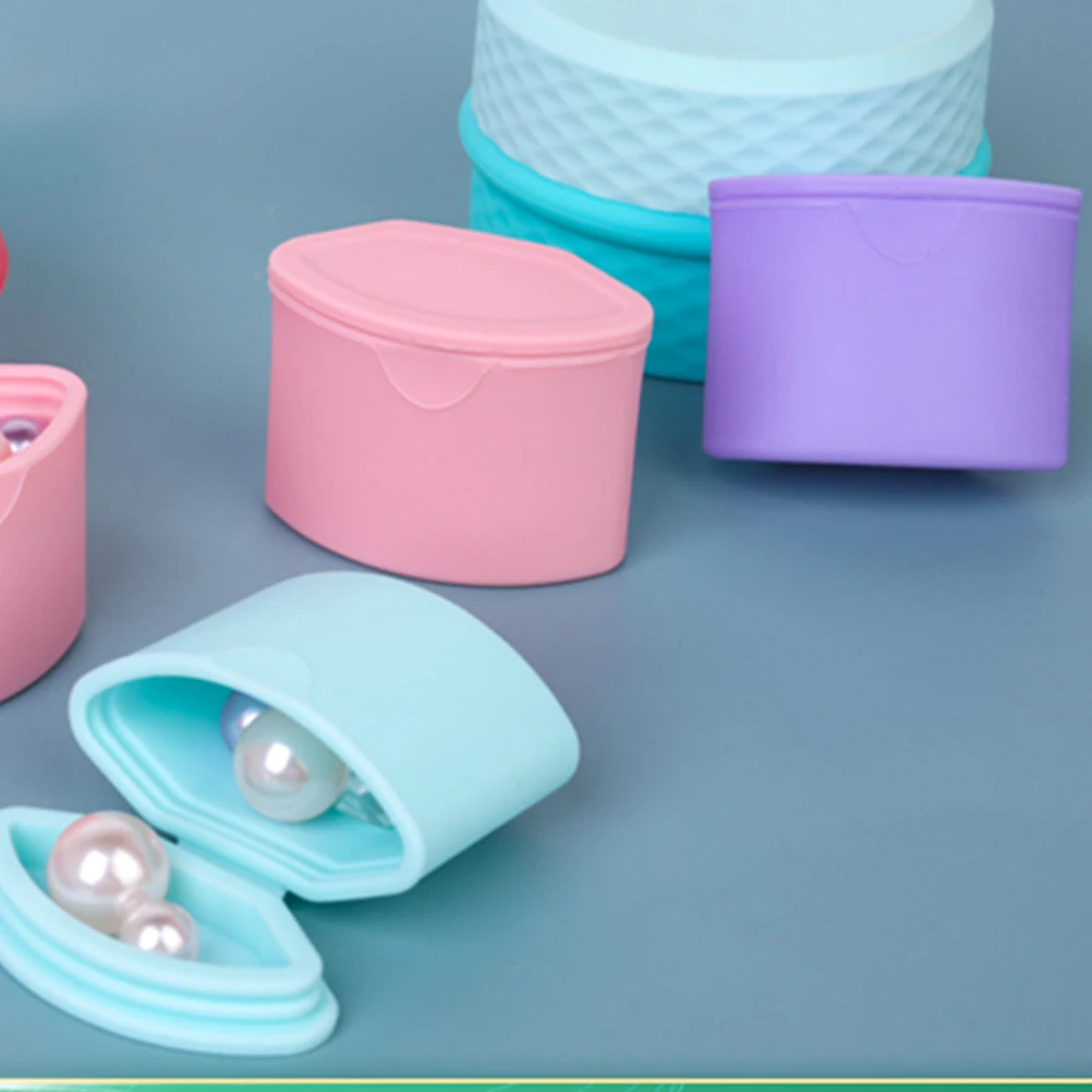 

Silicone Jars For Creams Portable Lip Balm Containers Refillable Multi-Function Storage Bottles Leakproof Reusable