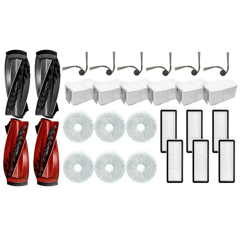 Compatible For Roborock Qrevo Curv/P20 Pro Replacement Parts Accessories Hepa Filter Mop Cloth Dust Bag Main Side Brush