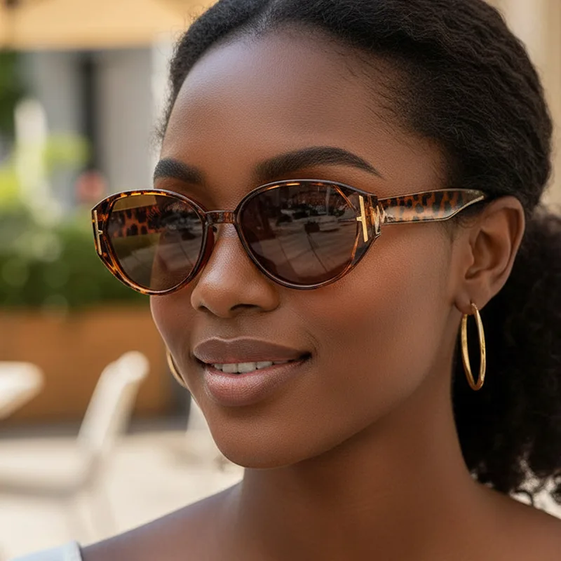 نظارات شمسية بيضاوية على شكل عين القطة بتصميم كلاسيكي كلاسيكي متعدد الاستخدامات للجنسين، نظارات شمسية عصرية للعطلات والسفر والقيادة للحماية من الأشعة فوق البنفسجية