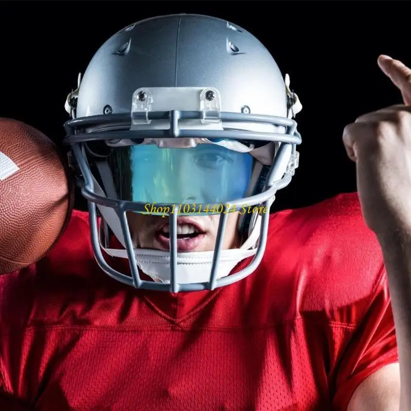 N5KE Football Eye Shield للخوذات أقنعة شفافة ومقاومة للخدش للرياضيين لإمدادات كرة القدم للبالغين والشباب