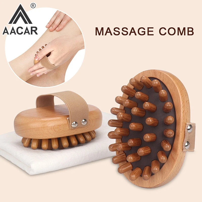 

Body Anti Cellulite Brush Soothing Wooden Essential Oil Spa Air Cushion Massage Hair Comb Scalp Massage Brush Body Massager